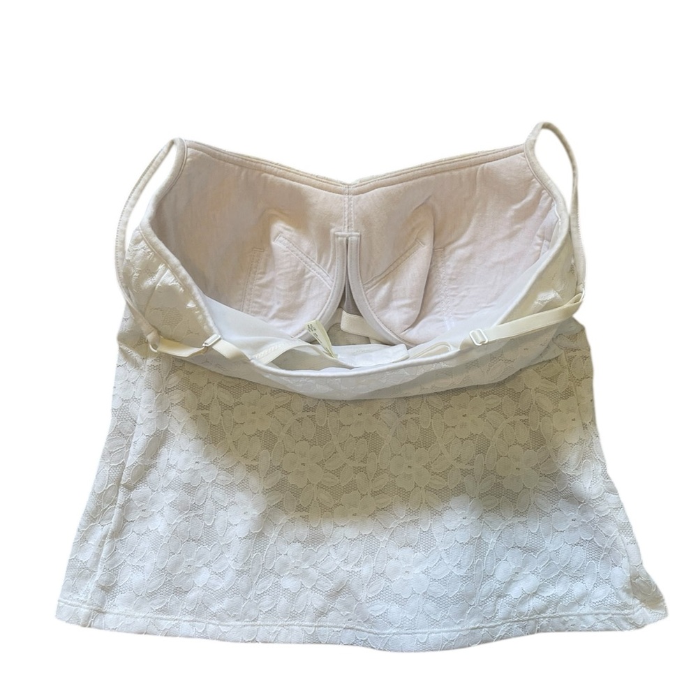 Vintage White Lace Cami W/Built In Bra - Picture 3 of 8